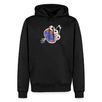 Chalk Virus Cartoon - Men’s Premium Organic Hoodie - black - Front - Nico (187cm)