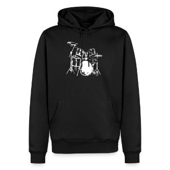 Drums Hand Drawing Drums - Men’s Premium Organic Hoodie - black - Front - Nico (187cm)