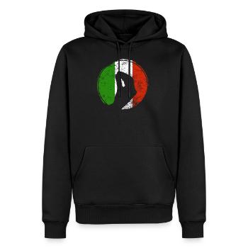 Italien Italienische Flagge Capisci - Männer Premium Bio Hoodie - Schwarz - Vorne - Nico (187cm)