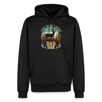 Hunting Dad and Baby Matching - Männer Premium Bio Hoodie - Schwarz - Vorne - Nico (187cm)