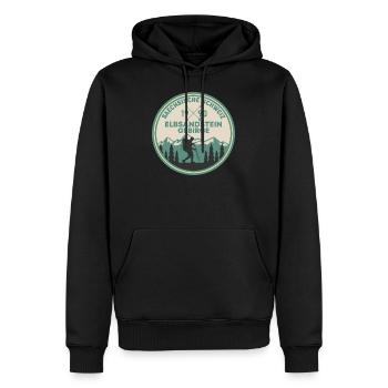 Wandern Sächsische Schweiz Elbsandstein Gebirge - Männer Premium Bio Hoodie - Schwarz - Vorne - Nico (187cm)