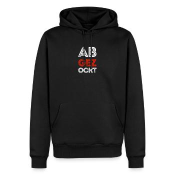 Fernsehen GEZ Propaganda Geld zwangsgebühr politik - Männer Premium Bio Hoodie - Schwarz - Vorne - Nico (187cm)
