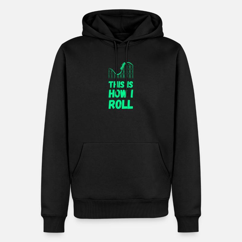 Achterbahn Freizeitpark kirmes rummel geschenk - Männer Premium Bio Hoodie - Schwarz