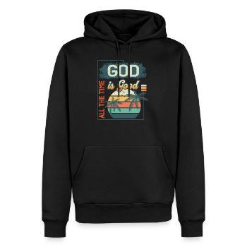 God is Good All The Time Vintage Retro Summer - Männer Premium Bio Hoodie - Schwarz - Vorne - Nico (187cm)