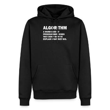 Algorithm Admin Informatik Nerd Programming - Männer Premium Bio Hoodie - Schwarz - Vorne - Nico (187cm)