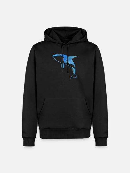 Blue Orca - Men’s Premium Organic Hoodie - black