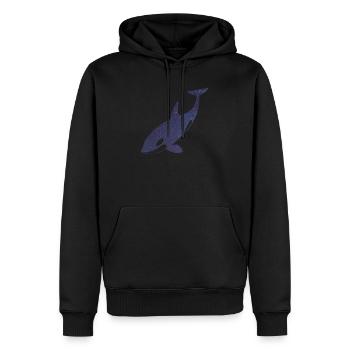 Sternennacht Orca - Männer Premium Bio Hoodie - Schwarz - Vorne - Nico (187cm)