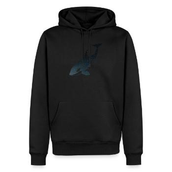 Sternennacht Orca - Männer Premium Bio Hoodie - Schwarz - Vorne - Nico (187cm)