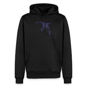 Sternennacht Orca - Männer Premium Bio Hoodie - Schwarz - Vorne - Nico (187cm)