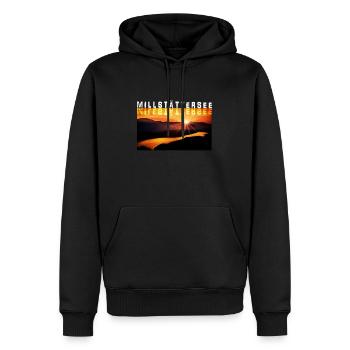 Sonnenuntergang Millstättersee - Männer Premium Bio Hoodie - Schwarz - Vorne - Nico (187cm)