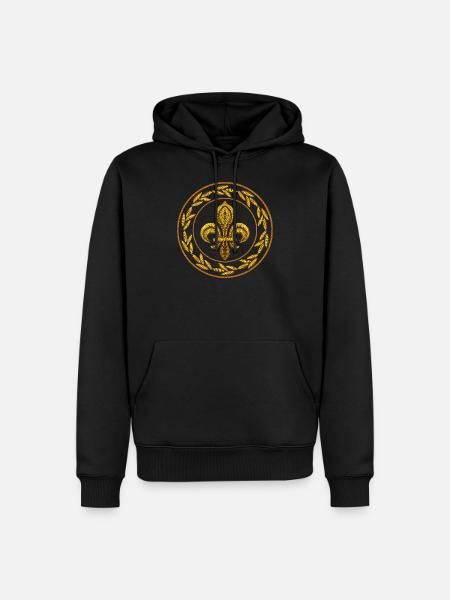 Ecusson fleur de lys 01 - Sweat à capuche Premium bio Homme - noir
