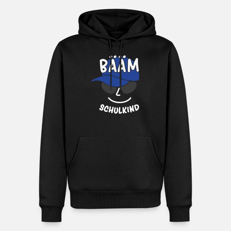 Bääm Schulkind cooler Erstklässler Spruch - Männer Premium Bio Hoodie - Schwarz