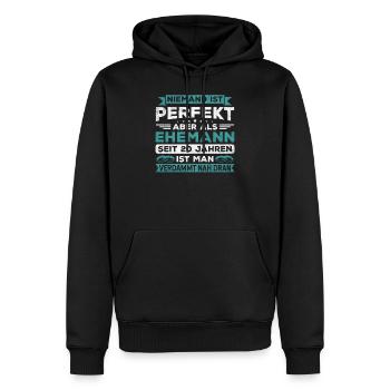 Hochzeitstag Jubiläum Verheiratet Ehe Ehemann - Männer Premium Bio Hoodie - Schwarz - Vorne - Nico (187cm)