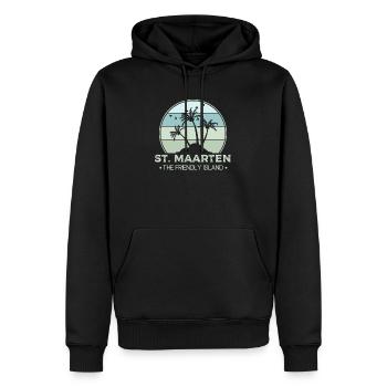 Sint Maarten Die freundliche Insel - Männer Premium Bio Hoodie - Schwarz - Vorne - Nico (187cm)