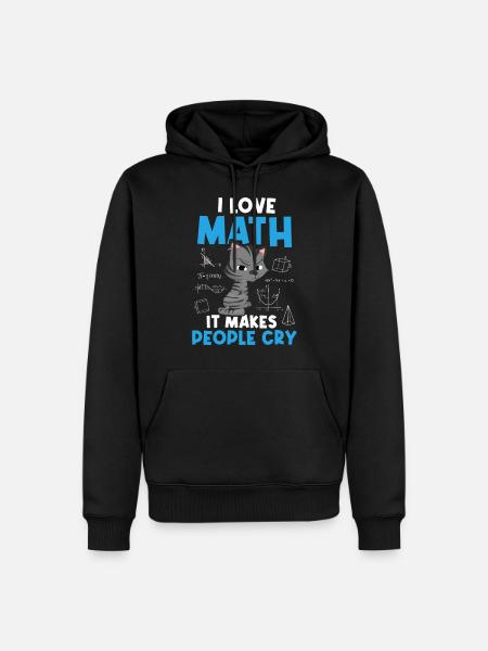 Ich Liebe Mathe Mathematik Nerd Mathematiker - Herre Premium økologisk hoodie - sort