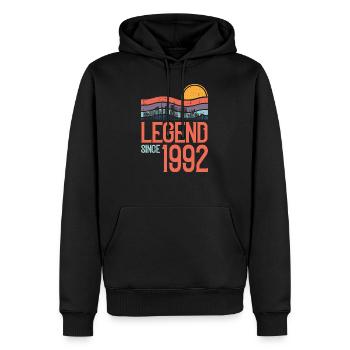 Geburtstag 1992 92 Vintage Retro Jahrgang Geschenk - Männer Premium Bio Hoodie - Schwarz - Vorne - Nico (187cm)