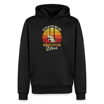 Bitte Nicht Bei Der Mähditation Stören Gärtner - Männer Premium Bio Hoodie - Schwarz - Vorne - Nico (187cm)