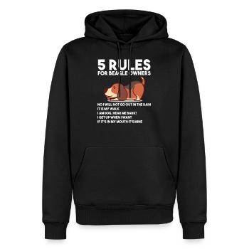 5 Rules For Beagle Owners T Shirt - Sweat à capuche Premium bio Homme - noir - Devant - Nico (187cm)