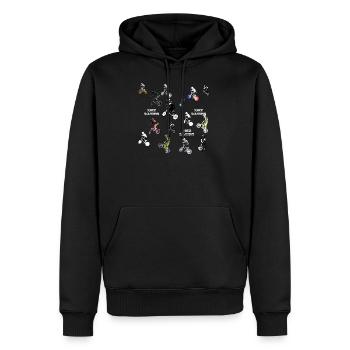 BMX-Rennen - Männer Premium Bio Hoodie - Schwarz - Vorne - Nico (187cm)