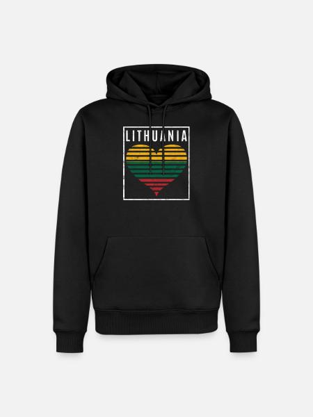 Lithuania - Men’s Premium Organic Hoodie - black