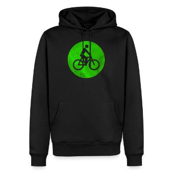 Feux de signalisation de vélo - Sweat à capuche Premium bio Homme - noir - Devant - Nico (187cm)