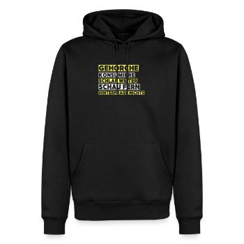 Grundrechte Politik Staat Demokratie grundgesetz - Männer Premium Bio Hoodie - Schwarz - Vorne - Nico (187cm)