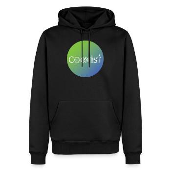 Coexist Solar & Kernkraft & Wasserkraft Windkraft - Männer Premium Bio Hoodie - Schwarz - Vorne - Nico (187cm)