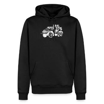 Oural 375 Chauffeur Profession soviétique URSS - Sweat à capuche Premium bio Homme - noir - Devant - Nico (187cm)