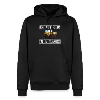 I'm not old - I'm a classic / Unimog - Men’s Premium Organic Hoodie - black - Front - Nico (187cm)