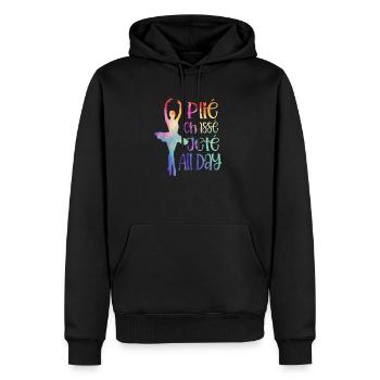 Ballerina Plié Chassé Jeté Ballett Tänzerin - Männer Premium Bio Hoodie - Schwarz - Vorne - Nico (187cm)