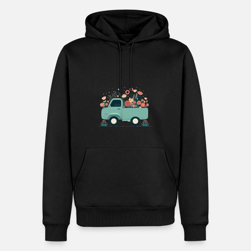 Ramasser une fleur 2 - Sweat à capuche Premium bio Homme - noir