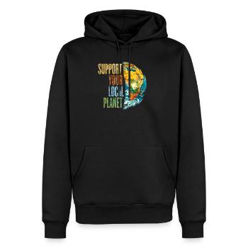 Umwelt- und Klimaschutz Schütze den Planeten Erde - Männer Premium Bio Hoodie - Schwarz - Vorne - Nico (187cm)