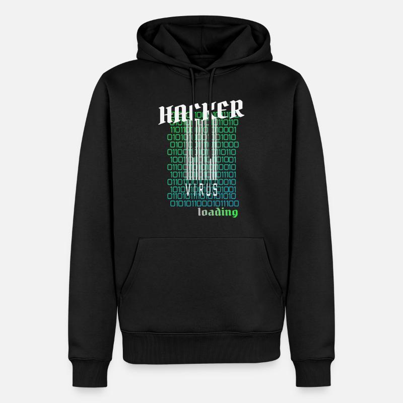 Anonymous, Hacker - Männer Premium Bio Hoodie - Schwarz