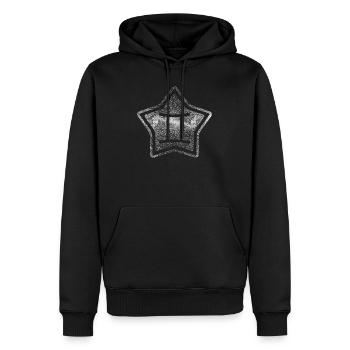 Signe du zodiaque Gémeaux étoile 3ème signes du zodiaque - Sweat à capuche Premium bio Homme - noir - Devant - Nico (187cm)