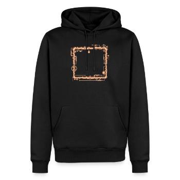 Steampunk Rahmen im Dampfmaschinen Look - Männer Premium Bio Hoodie - Schwarz - Vorne - Nico (187cm)