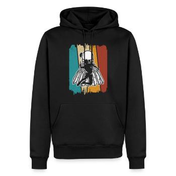 Badminton - Männer Premium Bio Hoodie - Schwarz - Vorne - Nico (187cm)