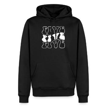 Cinq enfants 5e anniversaire garçons filles 5 ans - Sweat à capuche Premium bio Homme - noir - Devant - Nico (187cm)