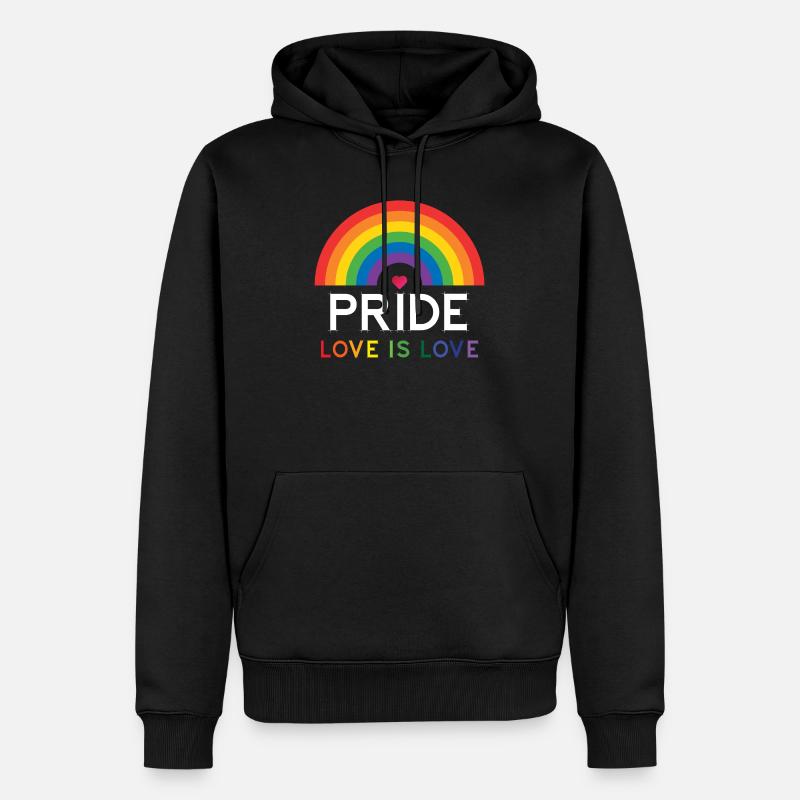 Fierté - L’amour est l’amour. - Sweat à capuche Premium bio Homme - noir