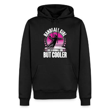 Handball Handballerin - Männer Premium Bio Hoodie - Schwarz - Vorne - Nico (187cm)