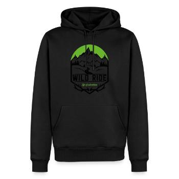 Wild Ride - Sweat à capuche Premium bio Homme - noir - Devant - Nico (187cm)