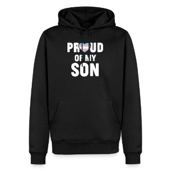 LGBTQ Pride Month - Proud of My Trans Daughter - Men’s Premium Organic Hoodie - black - Front - Nico (187cm)