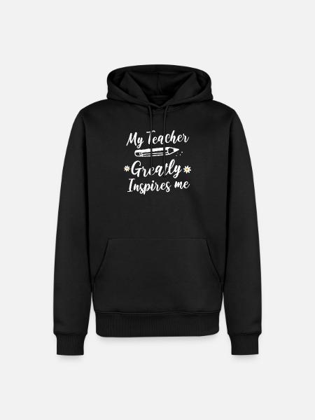 Mon professeur m’inspire beaucoup. - Sweat à capuche Premium bio Homme - noir