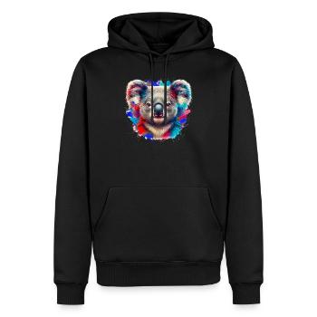 Koala - Sweat à capuche Premium bio Homme - noir - Devant - Nico (187cm)