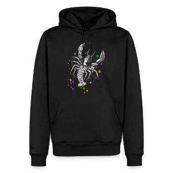 Mardi Gras lobster lobster with beads - Men’s Premium Organic Hoodie - black - Front - Nico (187cm)