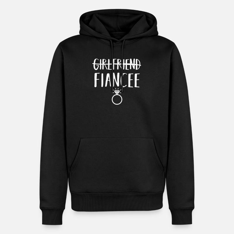 Verlobte - Männer Premium Bio Hoodie - Schwarz