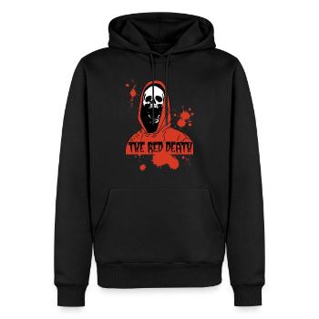 La mort rouge - Sweat à capuche Premium bio Homme - noir - Devant - Nico (187cm)