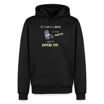 Vogelmodus - Aktiviert - Männer Premium Bio Hoodie - Schwarz - Vorne - Nico (187cm)