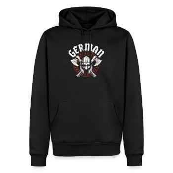 Germanen Wikinger Odin  - Männer Premium Bio Hoodie - Schwarz - Vorne - Nico (187cm)