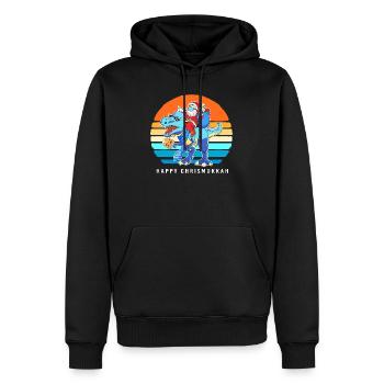 Hanukkah Chanukkah Hanukah Weihnachten - Männer Premium Bio Hoodie - Schwarz - Vorne - Nico (187cm)