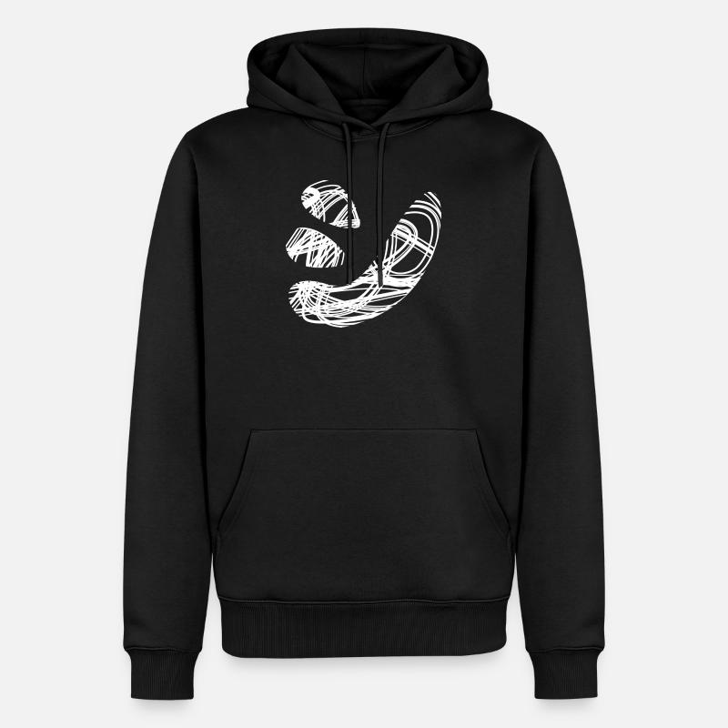 Japanischer Text 'シ' (shi) Muster - Männer Premium Bio Hoodie - Schwarz